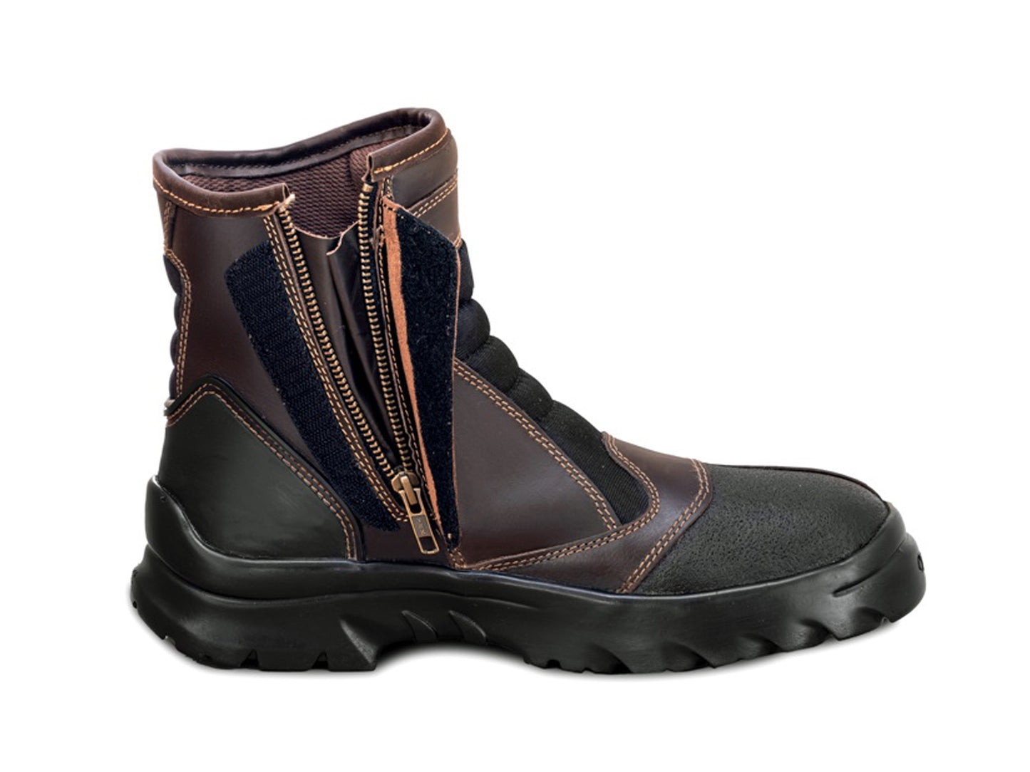 For Royal Enfield Genuine Orazo PICUS Sport Riding Motorcycle Leather Boots Cocoa