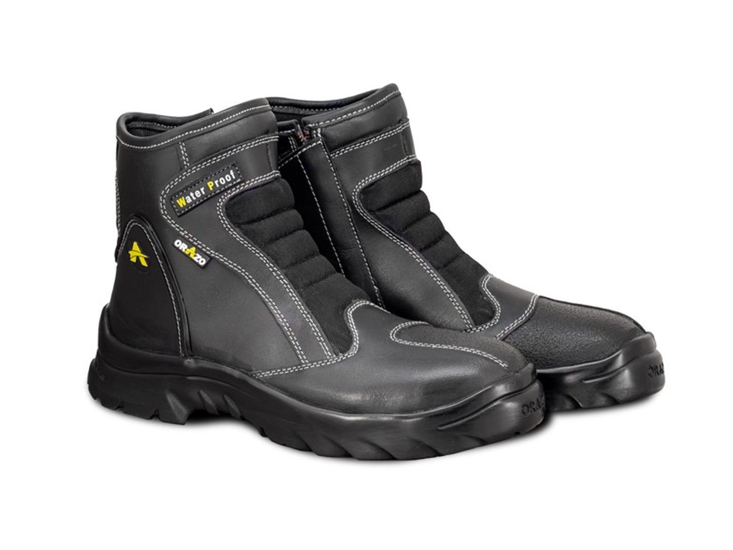 For Royal Enfield Genuine Orazo PICUS Sport Riding Motorcycle Leather Boots Black