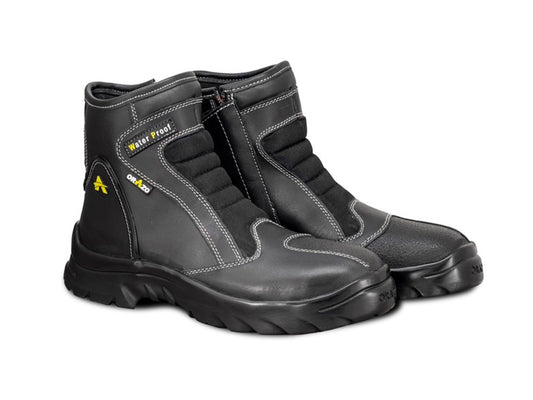 For Royal Enfield Genuine Orazo PICUS Sport Riding Motorcycle Leather Boots Black