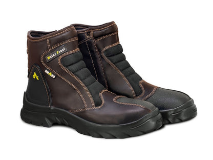 For Royal Enfield Genuine Orazo PICUS Sport Riding Motorcycle Leather Boots Cocoa