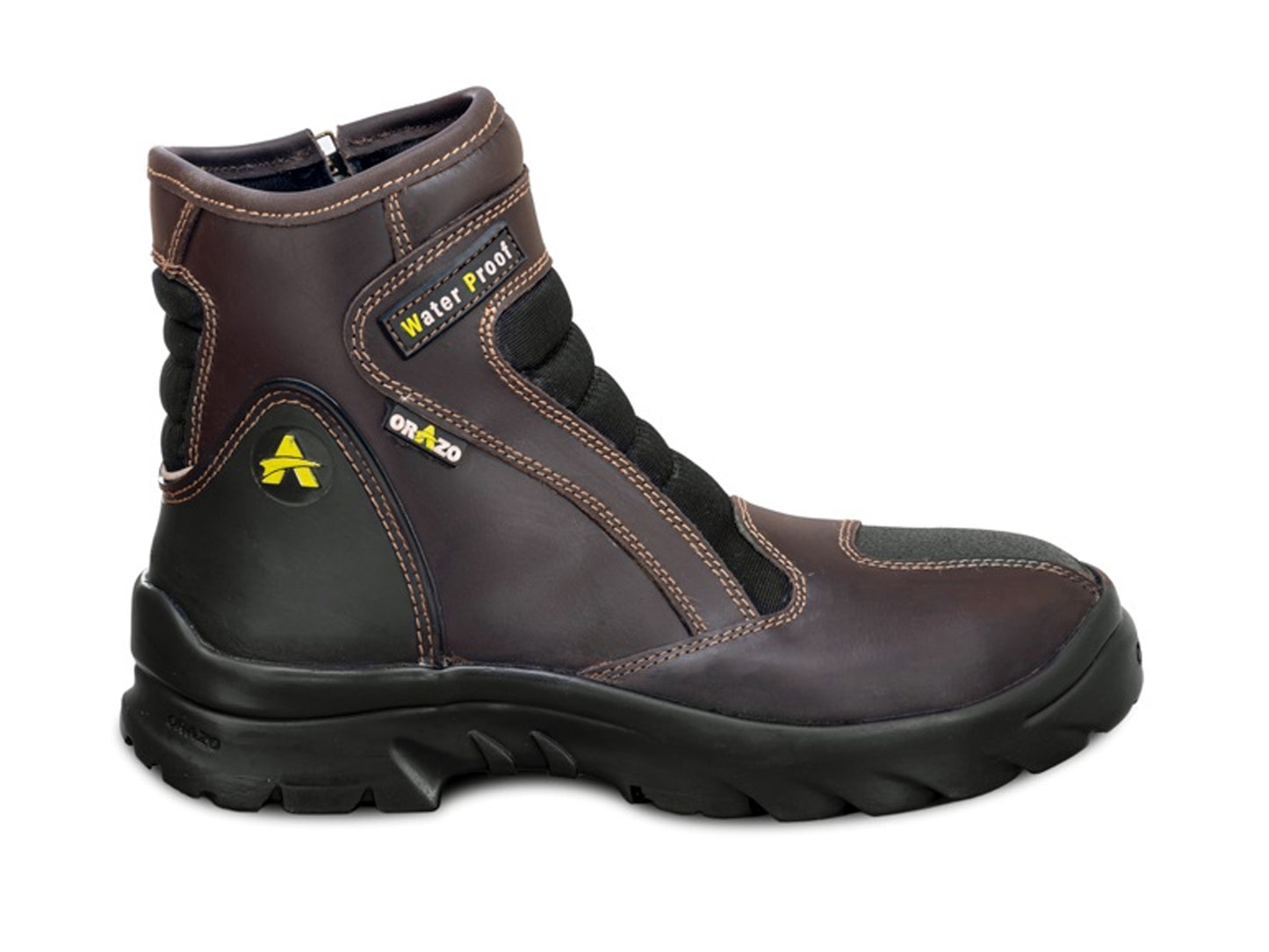 For Royal Enfield Genuine Orazo PICUS Sport Riding Motorcycle Leather Boots Cocoa