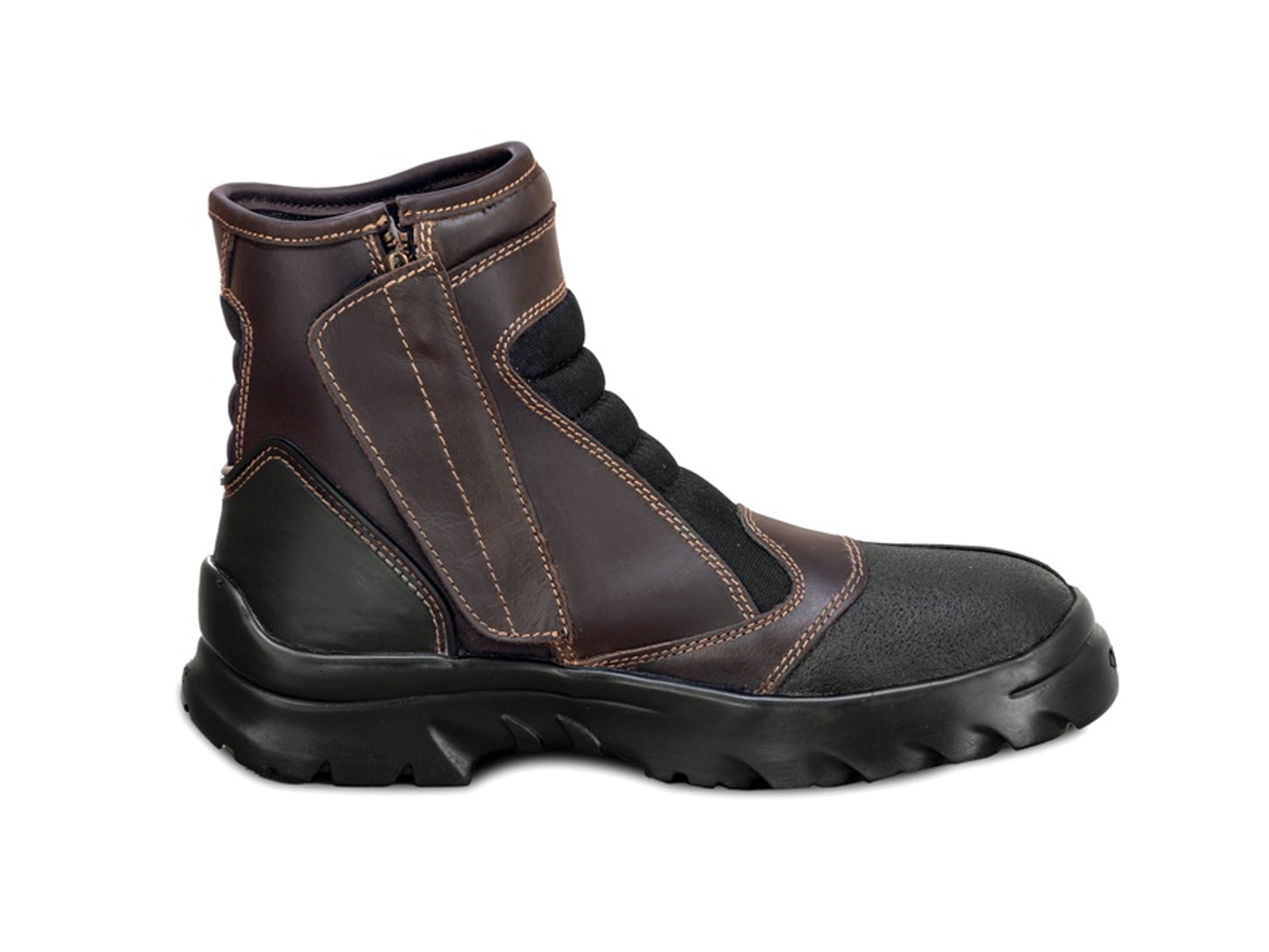 For Royal Enfield Genuine Orazo PICUS Sport Riding Motorcycle Leather Boots Cocoa