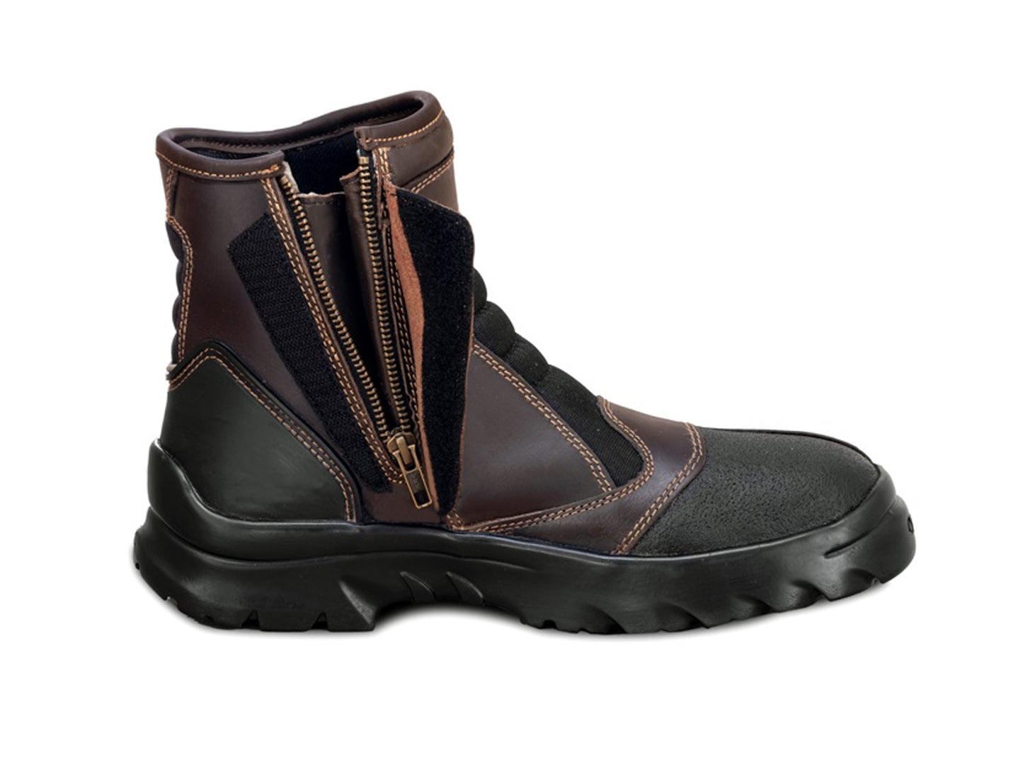 For Royal Enfield Genuine Orazo PICUS Sport Riding Motorcycle Leather Boots Cocoa