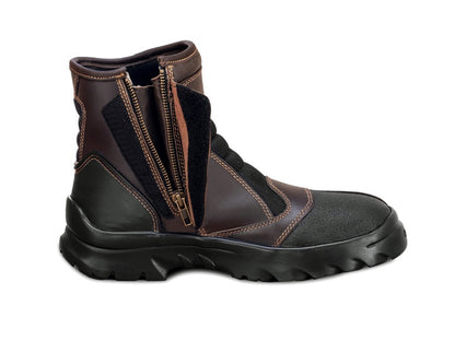 For Royal Enfield Genuine Orazo PICUS Sport Riding Motorcycle Leather Boots Cocoa