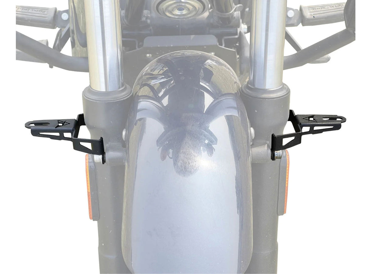 For Royal Enfield Meteor 350 Fog Light Clamp / Mount Black