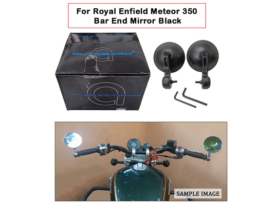 For Royal Enfield Meteor 350 Bar End Mirror Black D5