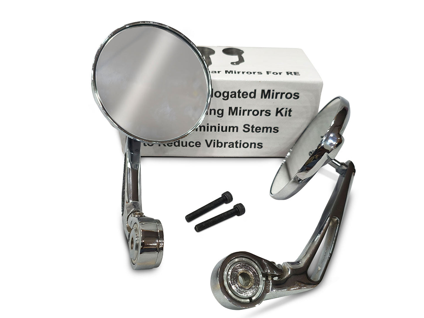 For Royal Enfield Meteor 350 Bar End Mirror Chrome D6