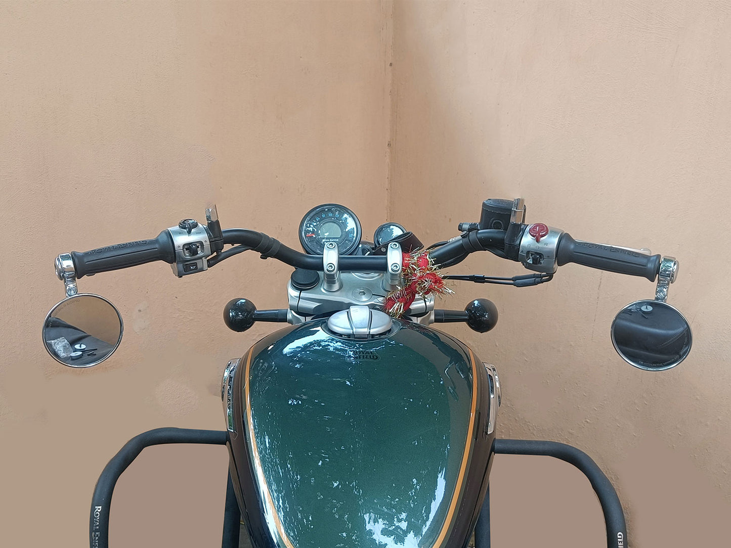 For Royal Enfield Meteor 350 Bar End Mirror Chrome D7