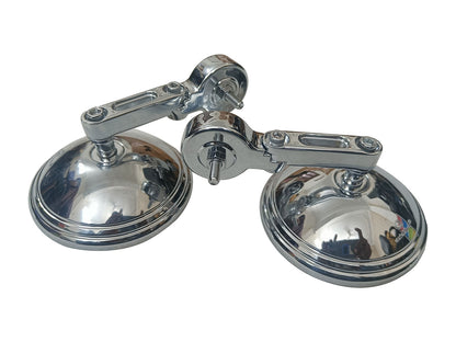 For Royal Enfield Meteor 350 Bar End Mirror Chrome D7