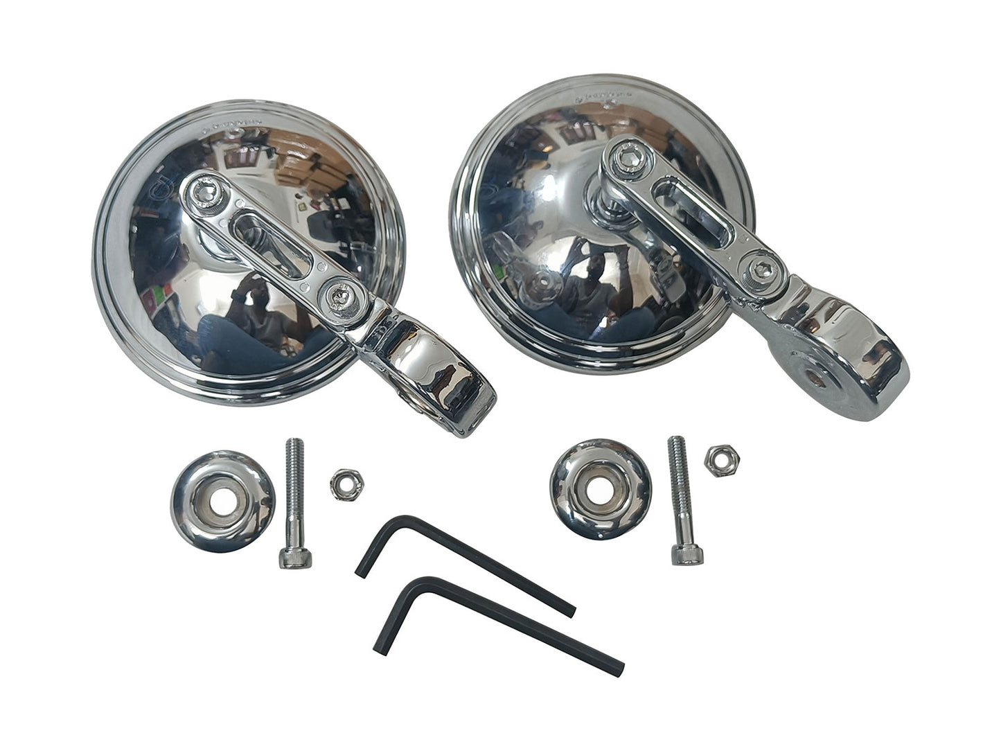 For Royal Enfield Meteor 350 Bar End Mirror Chrome D7