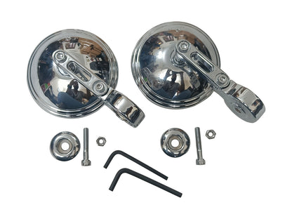 For Royal Enfield Meteor 350 Bar End Mirror Chrome D7