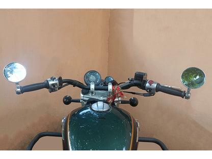 For Royal Enfield Meteor 350 Bar End Mirror Chrome D7