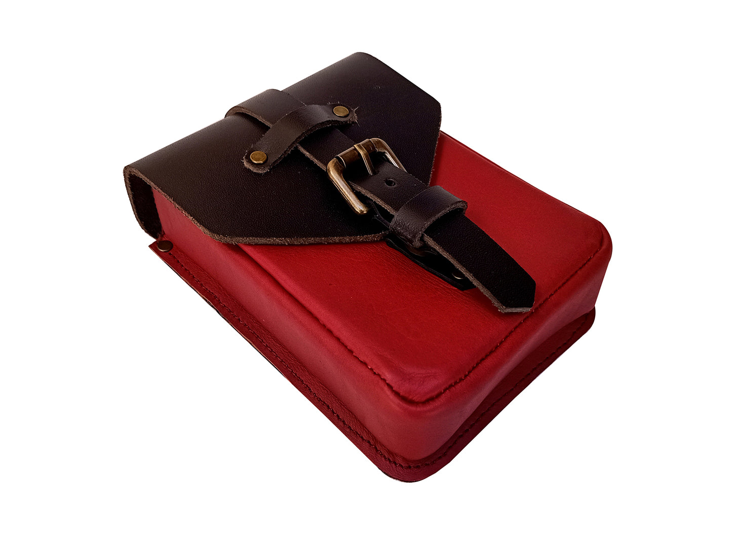 For Royal Enfield Meteor 350 Magnetic Tank Pouch Red & Black
