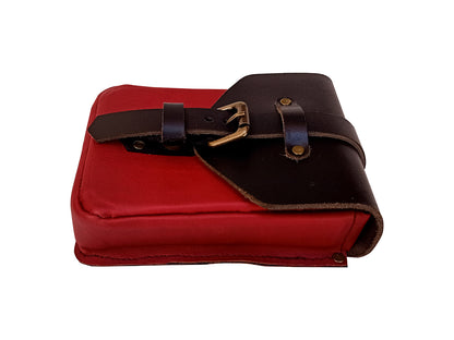 For Royal Enfield Meteor 350 Magnetic Tank Pouch Red & Black