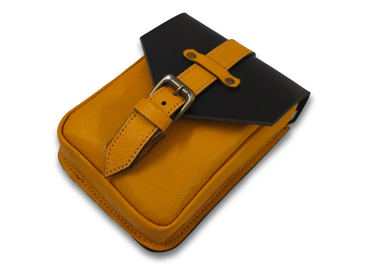 For Royal Enfield Meteor 350 Magnetic Tank Pouch Black & Yellow