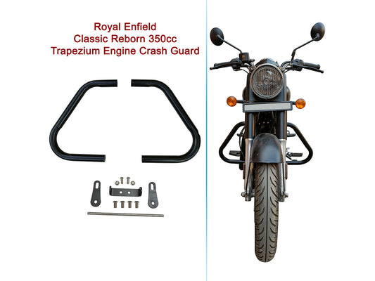For Royal Enfield Meteor 350 Trapezium Engine Guard Black