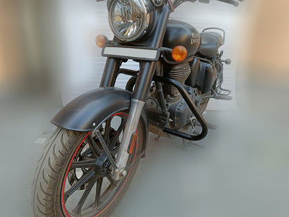 For Royal Enfield Meteor 350 Trapezium Engine Guard Black