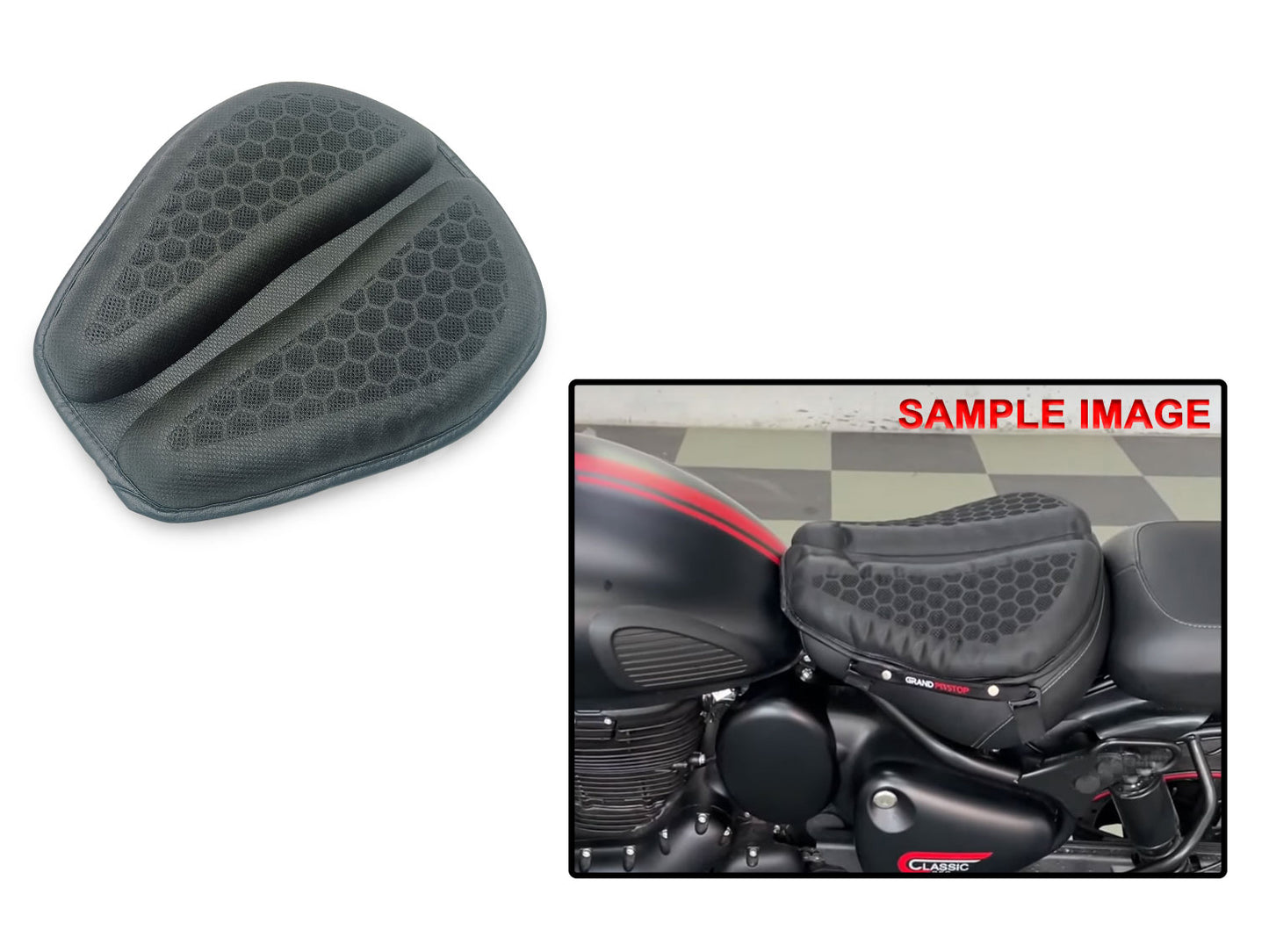 For Royal Enfield Meteor 350 Front Gel Air Cushion Seat Black