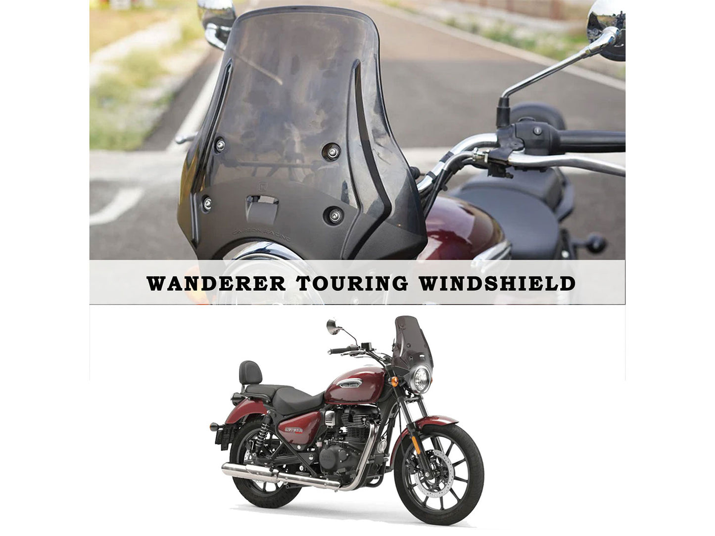 Fit For Royal Enfield Meteor 350 Wanderer Touring Screen Kit Smoked