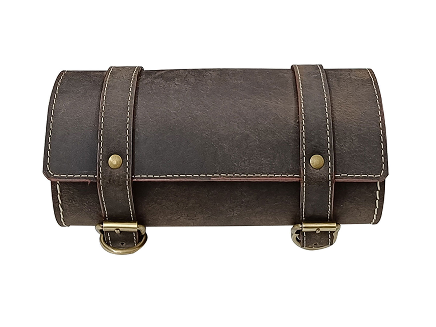 Fit For Royal Enfield Meteor 350 Leather Tool Bag Rusty Brown