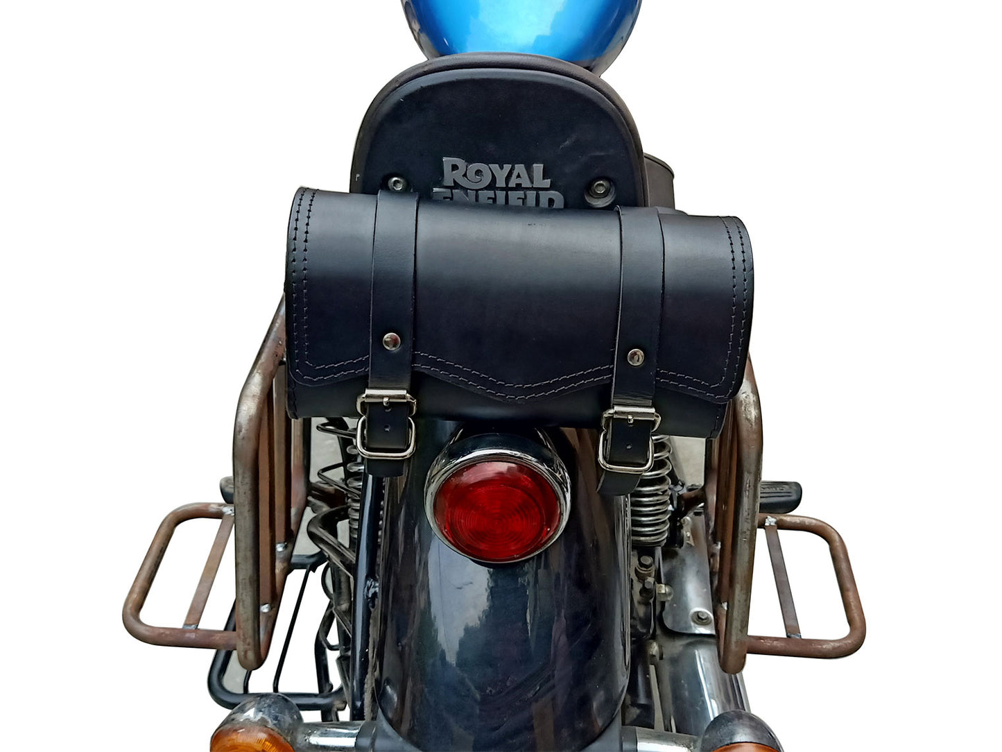 Fit For Royal Enfield Meteor 350 Leather Tool Bag Black