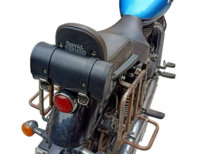 Fit For Royal Enfield Meteor 350 Leather Tool Bag Black
