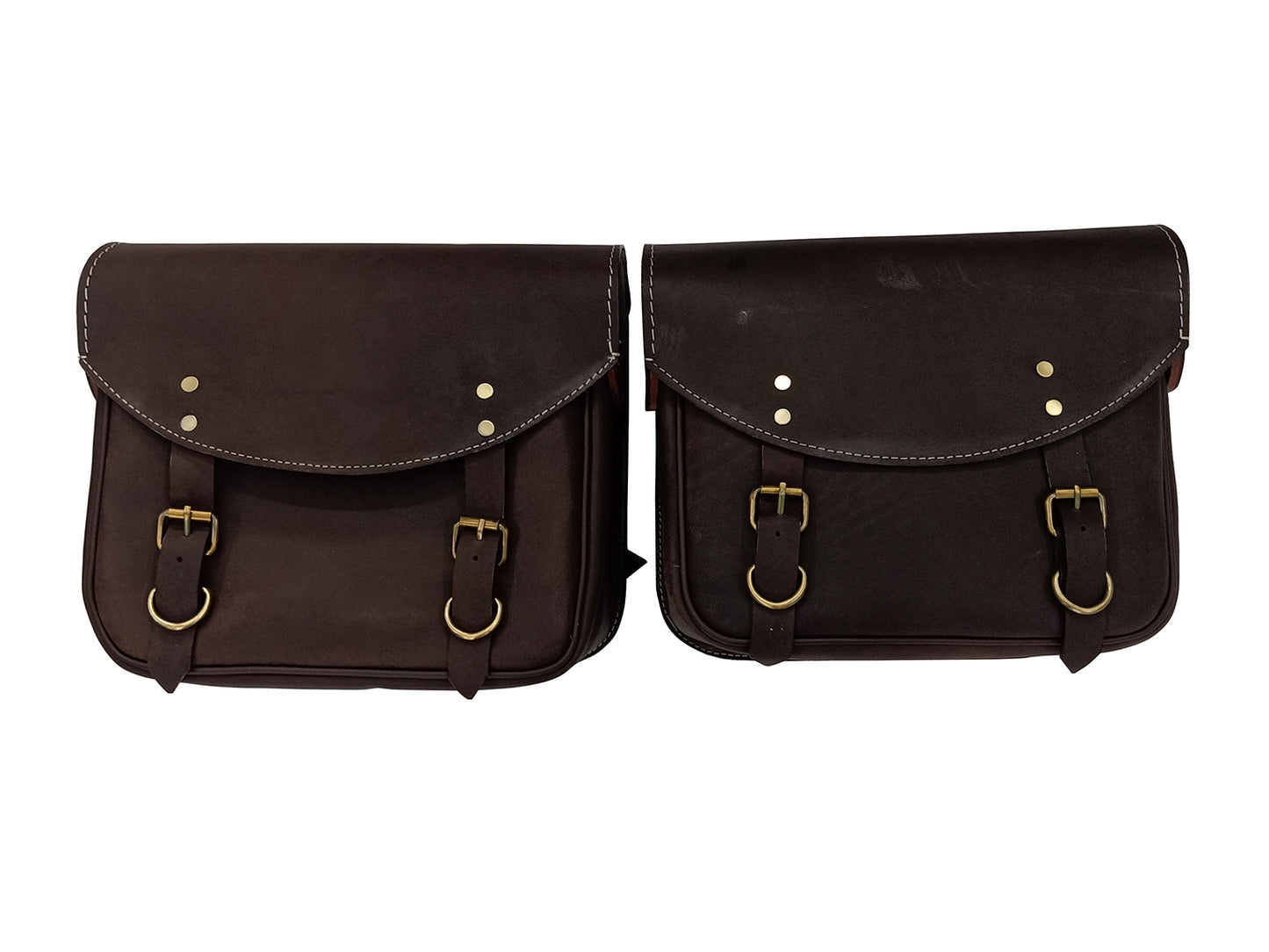 Fit For Royal Enfield Meteor 350 Leather Pannier Bags & Mounting D2