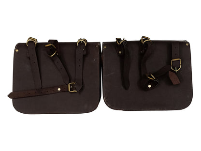 Fit For Royal Enfield Meteor 350 Leather Pannier Bags & Mounting D2