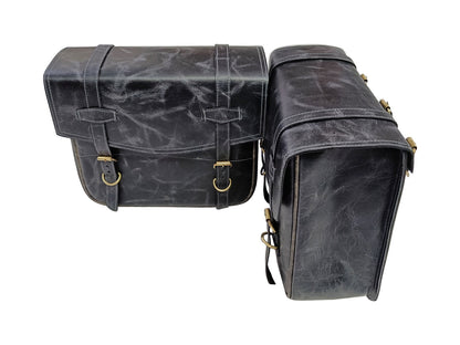 Fit For Royal Enfield Meteor 350 Leather Pannier Bags & Mounting D4