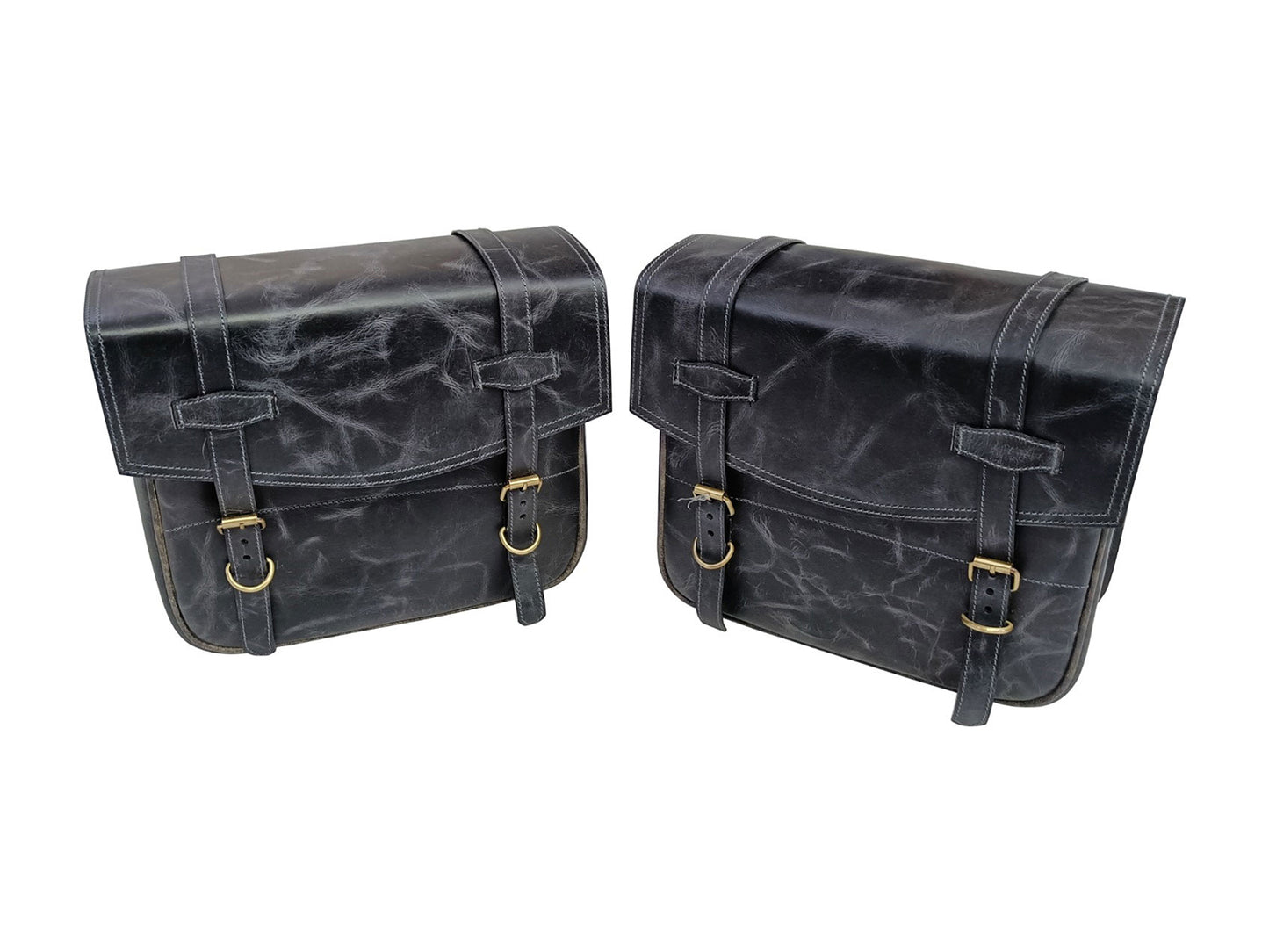 Fit For Royal Enfield Meteor 350 Leather Pannier Bags & Mounting D4
