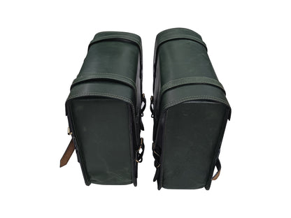 Fit For Royal Enfield Meteor 350 Leather Pannier Bags & Mounting D6
