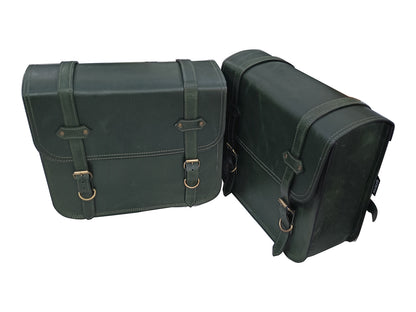 Fit For Royal Enfield Meteor 350 Leather Pannier Bags & Mounting D6