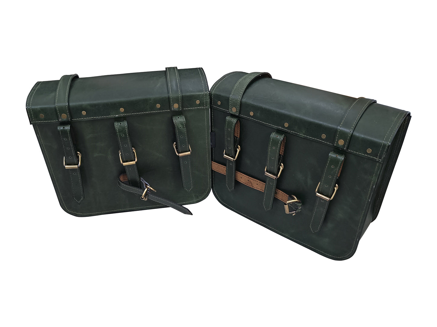 Fit For Royal Enfield Meteor 350 Leather Pannier Bags & Mounting D6