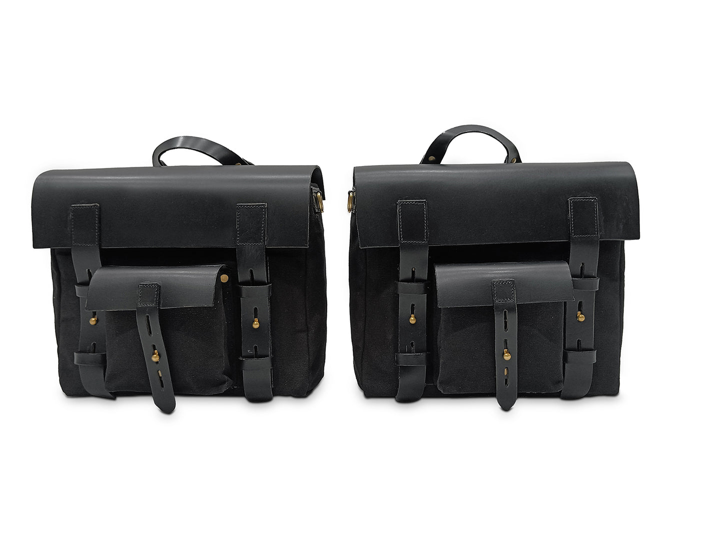 Fit For Royal Enfield Meteor 350 Leather & Canvas Pannier Bags & Mounting D12