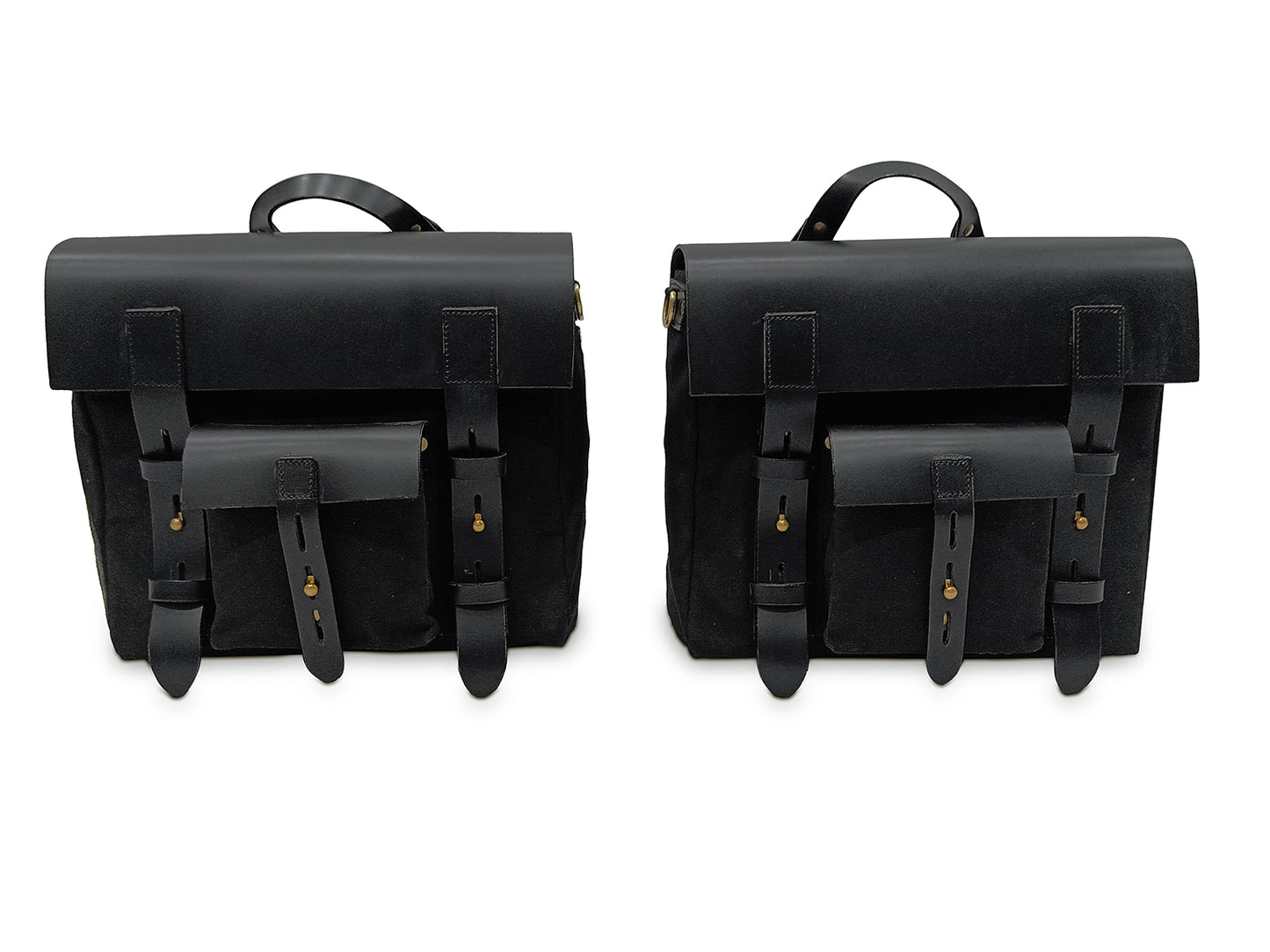 Fit For Royal Enfield Meteor 350 Leather & Canvas Pannier Bags & Mounting D12