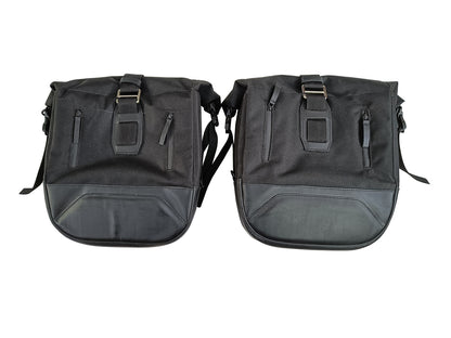 Fit For Royal Enfield Meteor 350 Leather & Canvas Pannier Bags & Mounting D13