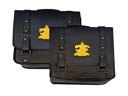 Fit For Royal Enfield Meteor 350 Leather Pannier Bags & Mounting D16
