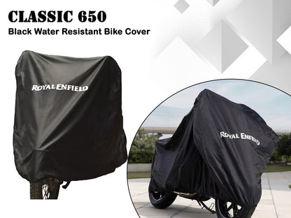 Genuine Royal Enfield Classic 650 Water Resistant Black Bike Cover 1990643