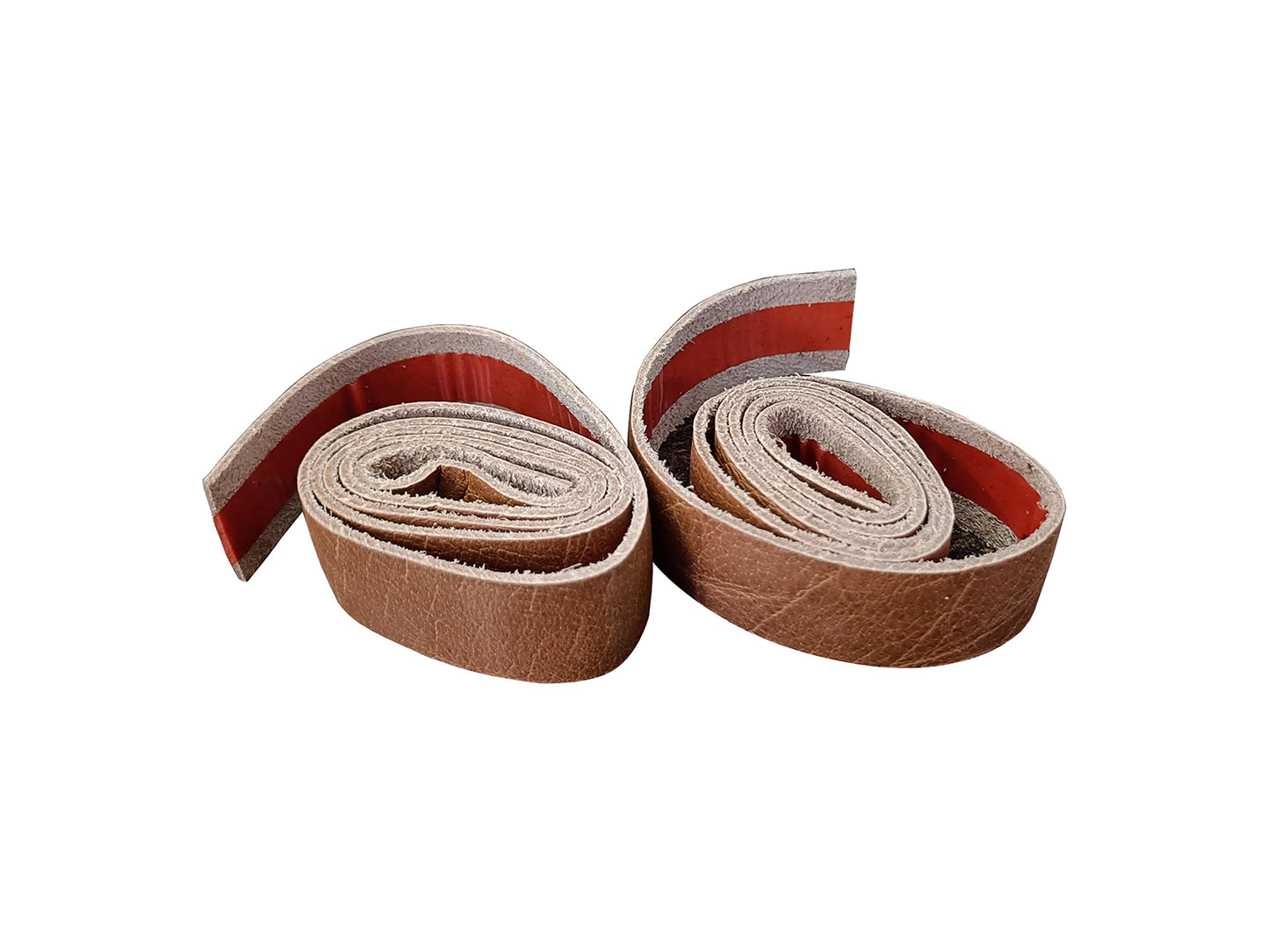For Royal Enfield Hunter 350 Leather Grip Wrap Pair Tan Color D1