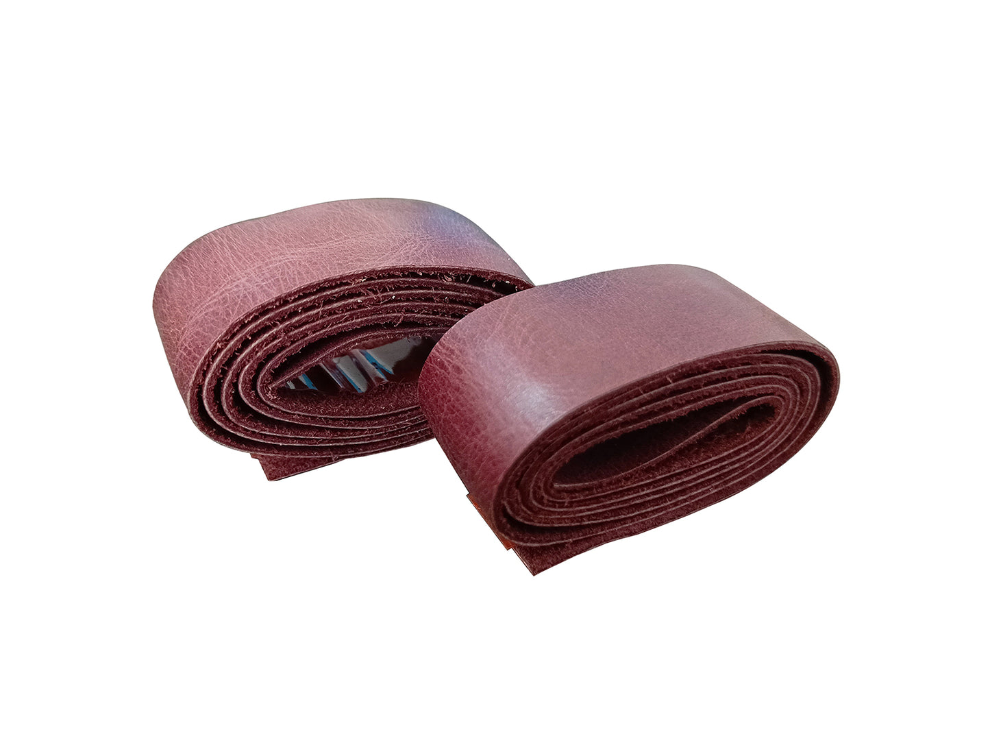 For Royal Enfield Hunter 350 Leather Grip Wrap Pair Cherry Brown D2