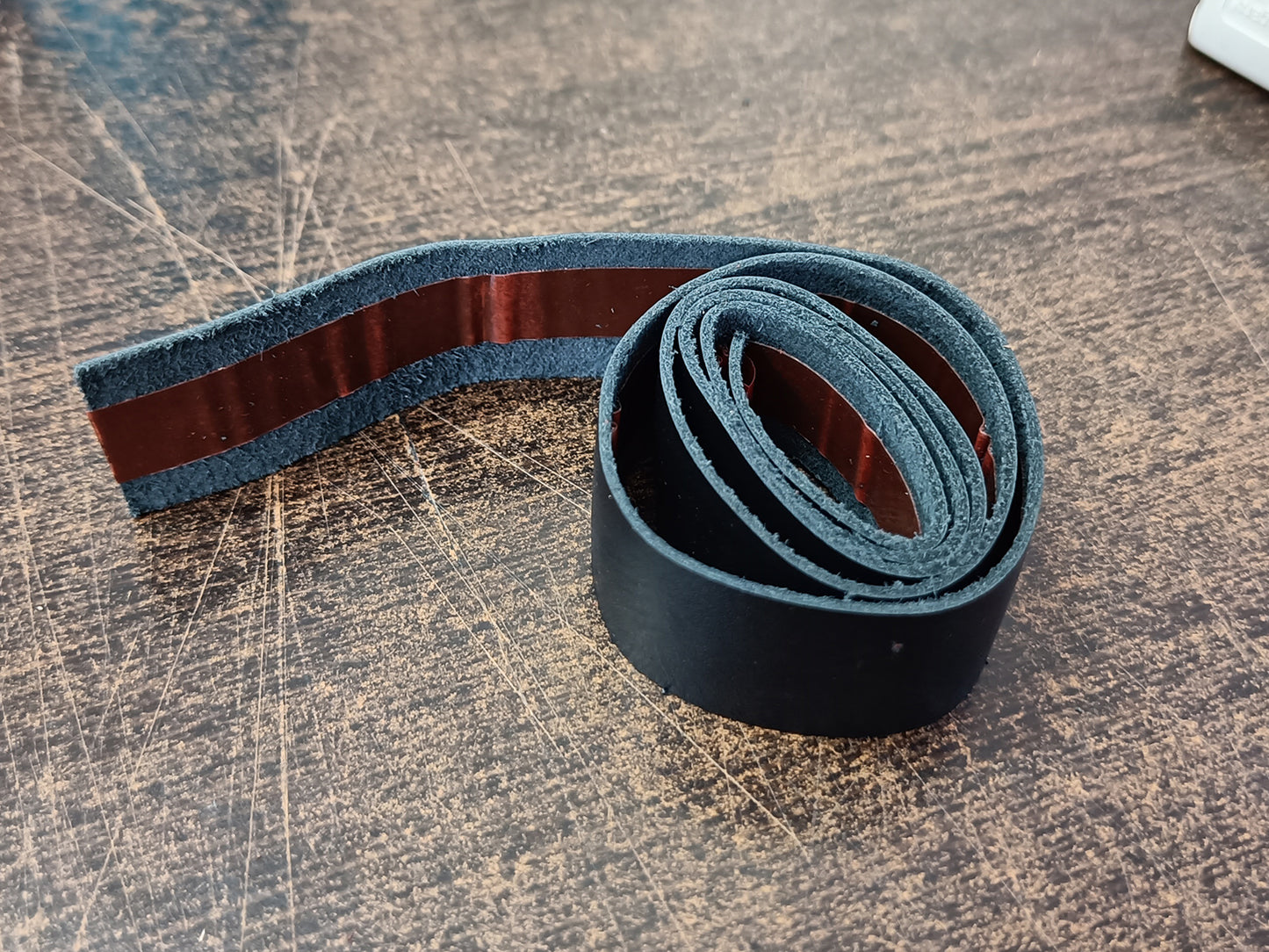 For Royal Enfield Hunter 350 Leather Grip Wrap Pair Black Color D3