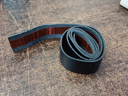 For Royal Enfield Hunter 350 Leather Grip Wrap Pair Black Color D3