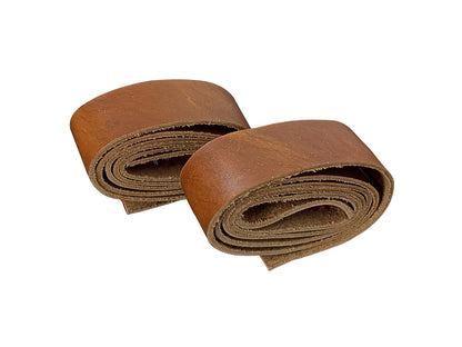 For Royal Enfield Hunter 350 Leather Grip Wrap Pair Brown Tan D4