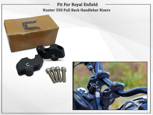 For Royal Enfield Hunter 350 Aluminum Pull Back Handlebar Risers
