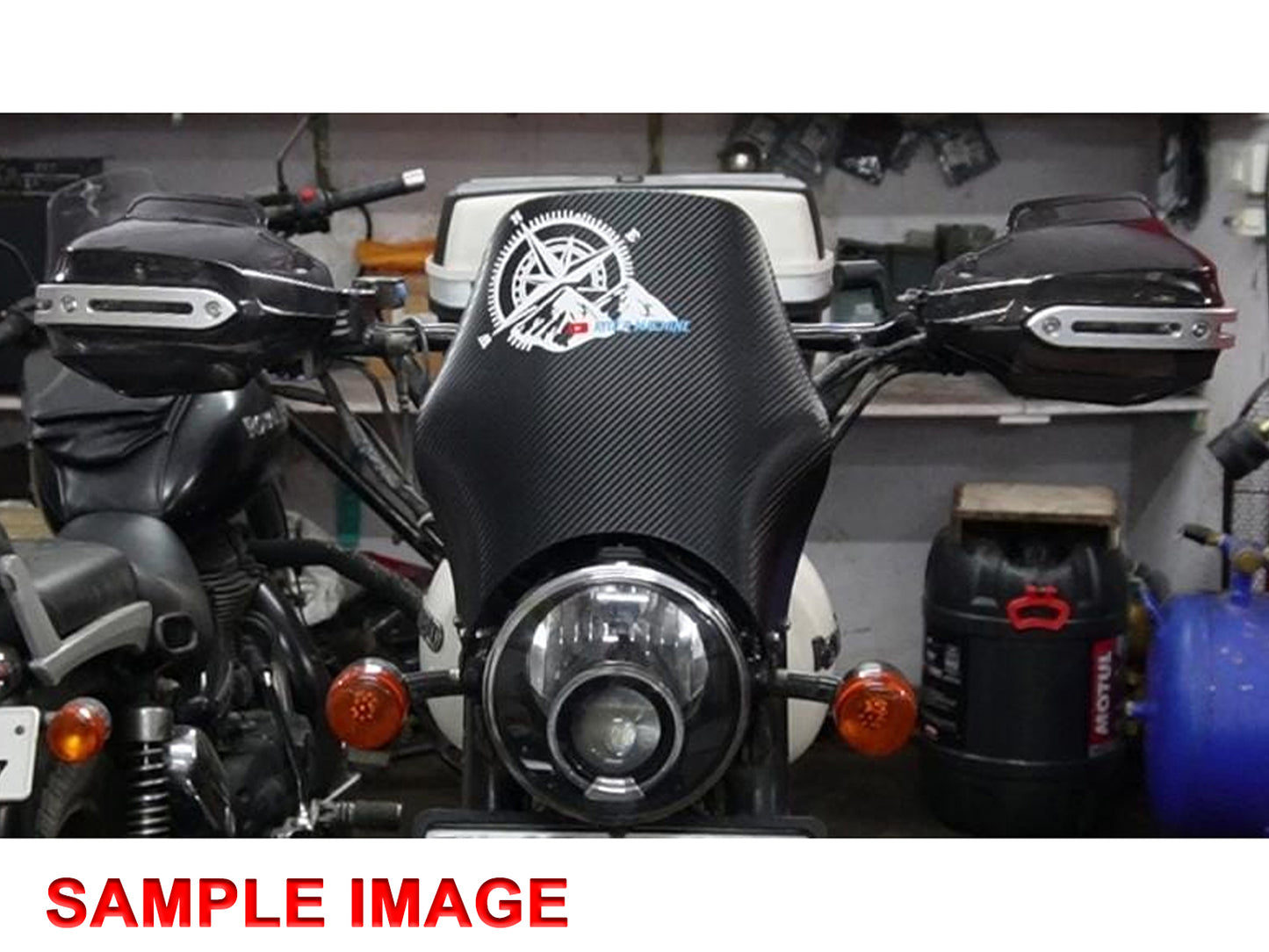 For Royal Enfield Hunter 350 Tinted Black Color Hand Guard Kit