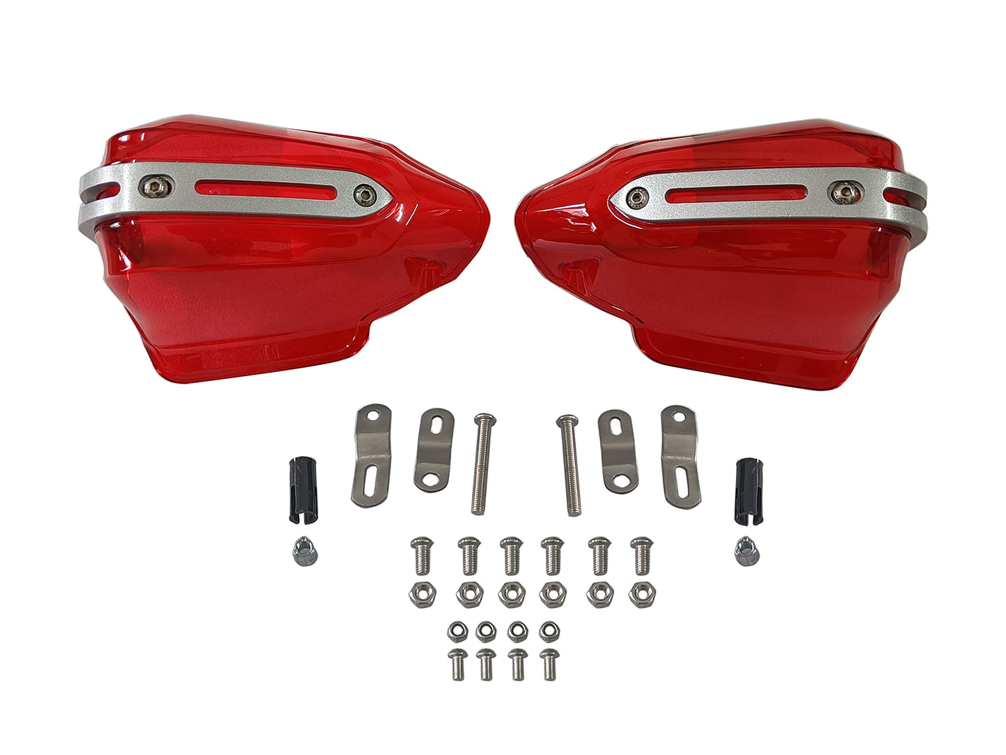 For Royal Enfield Hunter 350 Tinted Red Color Hand Guard Kit