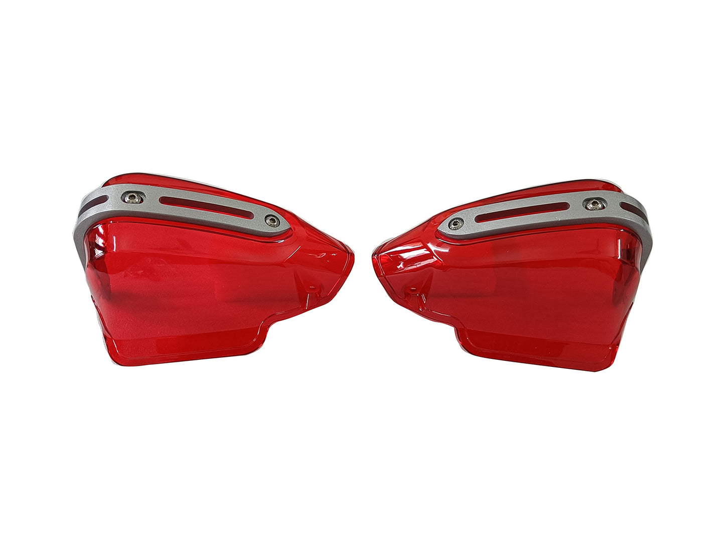 For Royal Enfield Hunter 350 Tinted Red Color Hand Guard Kit