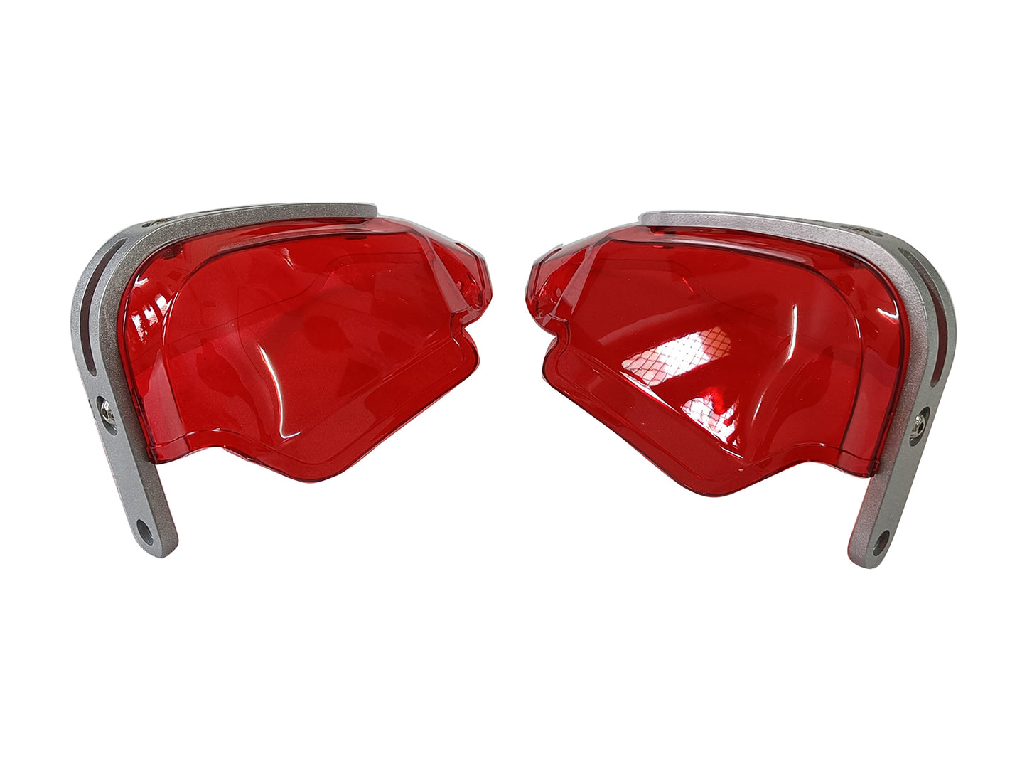 For Royal Enfield Hunter 350 Tinted Red Color Hand Guard Kit