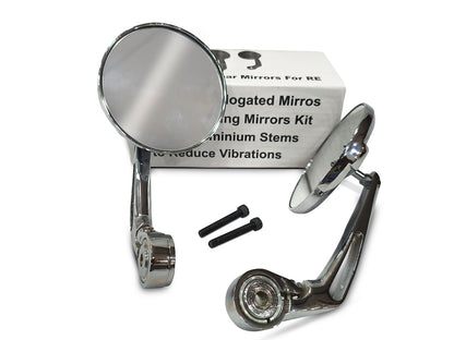 For Royal Enfield Hunter 350 Bar End Mirror Chrome D6