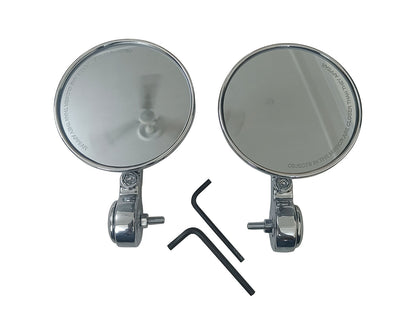 For Royal Enfield Hunter 350 Bar End Mirror Chrome D7